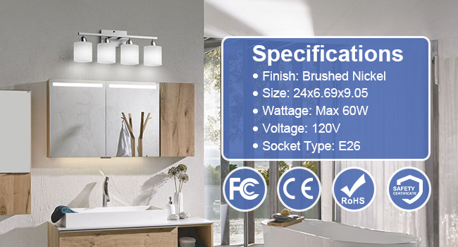 Safe Light Fixture for Bathroom