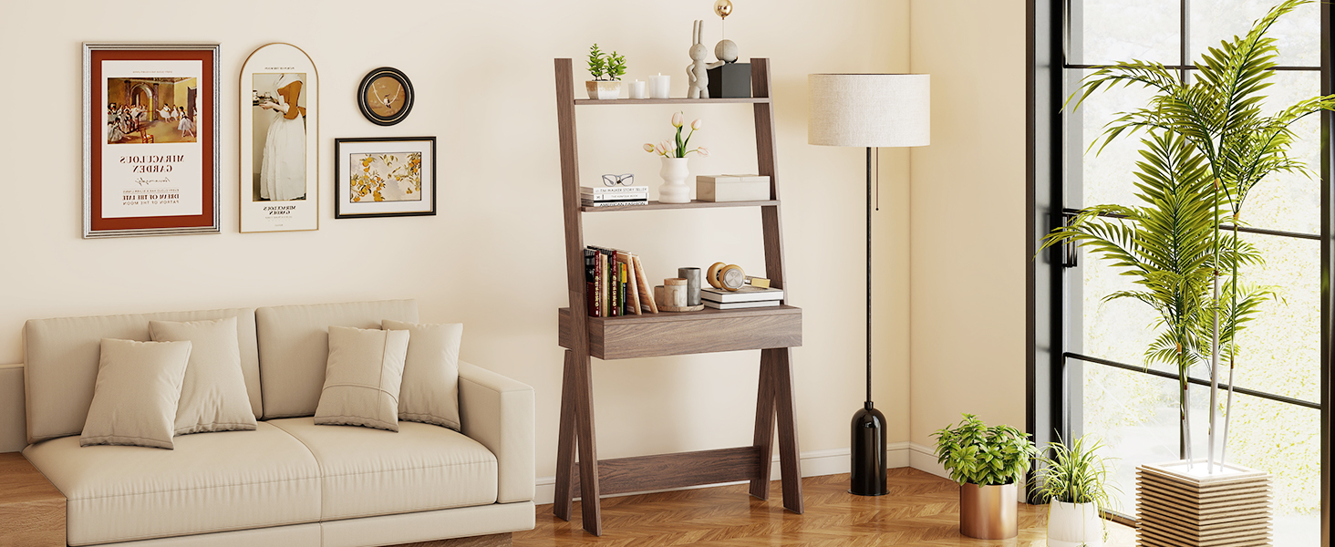 leaning computer desk