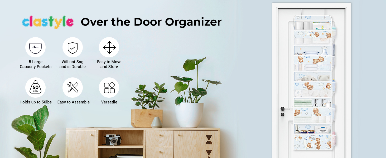 Sleeping bear over the door organizer