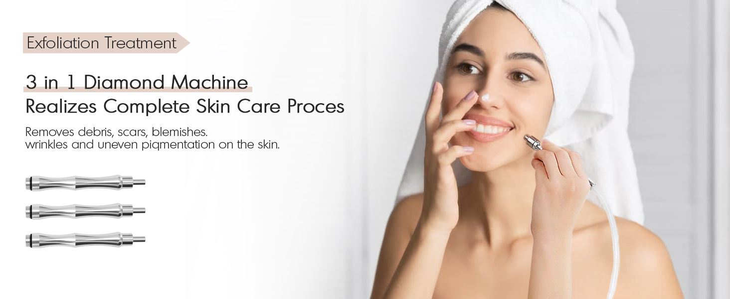 Suction Power Professional Diamond Glow Facial Machine with Spray Kit, Facial Skin Care Equipment