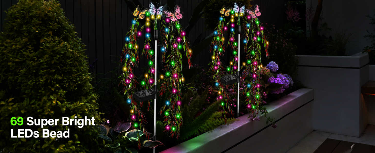 solar garden lights outdoor waterproof