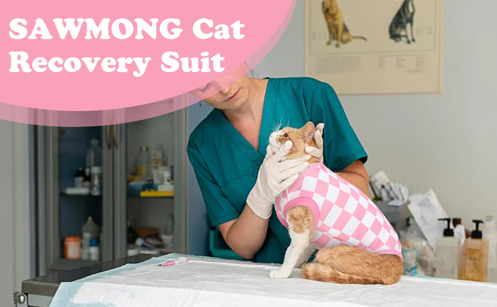 SAWMONG Cat Recovery Suit After Surgery Recovery Shirt
