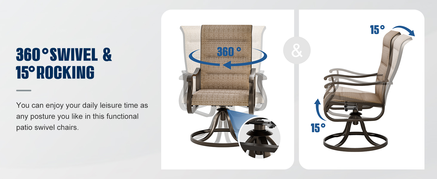 outdoor swivel chairs
