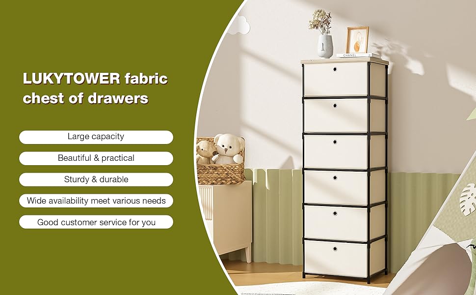 fabric storage dresser