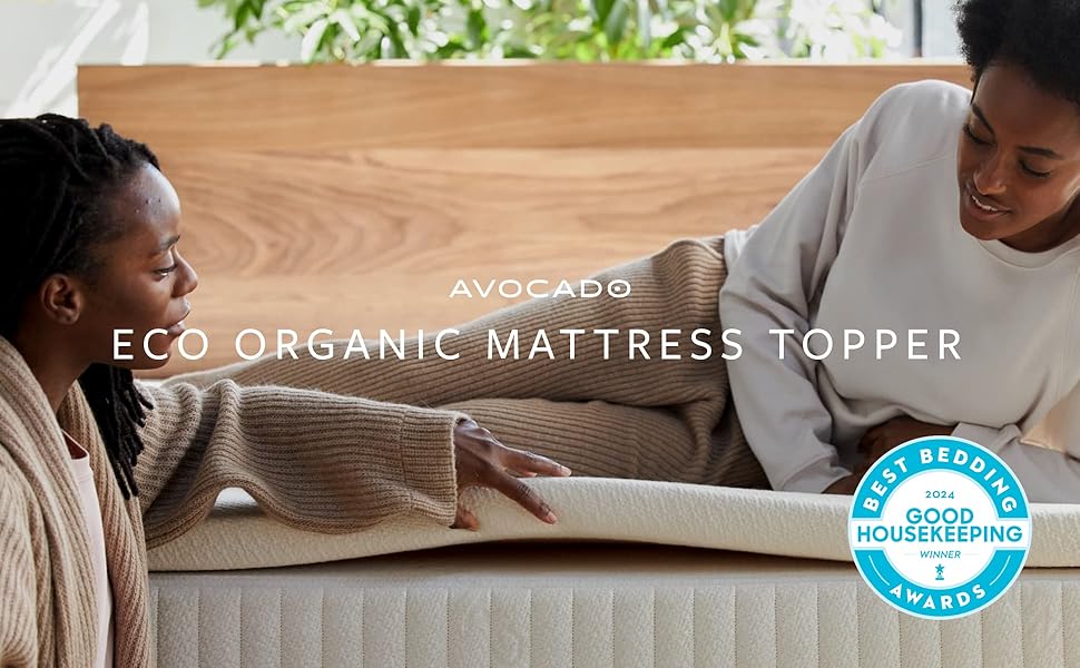 Eco Organic Mattress Topper by Avocado Green Mattress GOLS GOLS Certified Nontoxic