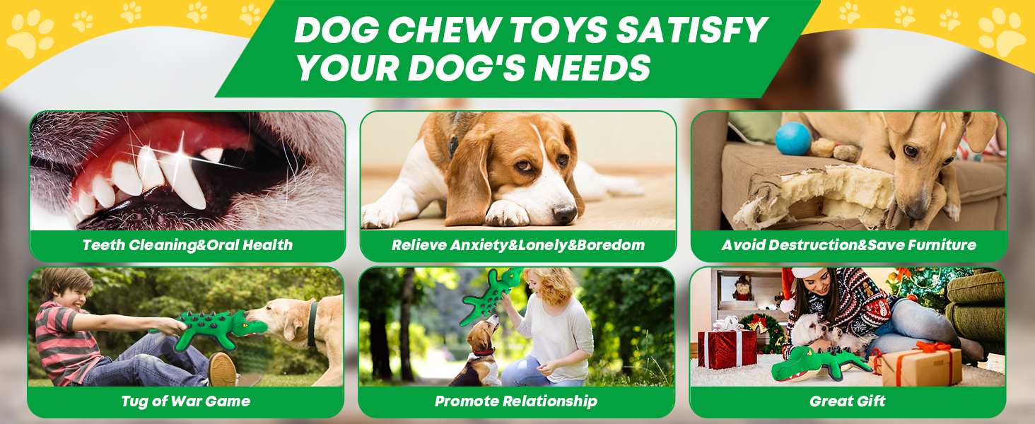 Fuufome Squeaky Dog Toys for All BreedsInteractive and