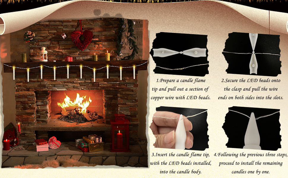 Flameless Floating Candles with Magic Wand Remote, 12Pcs Hanging