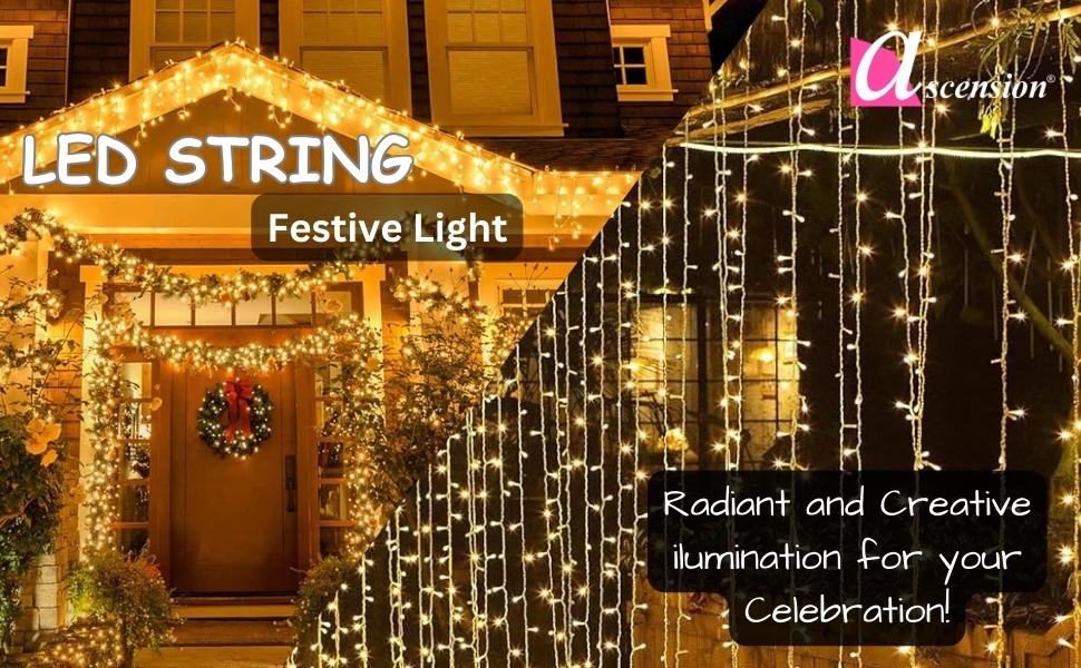 warm white  led Light for Decoration Lights Led Strip Lights for Diwali Decoration String Light