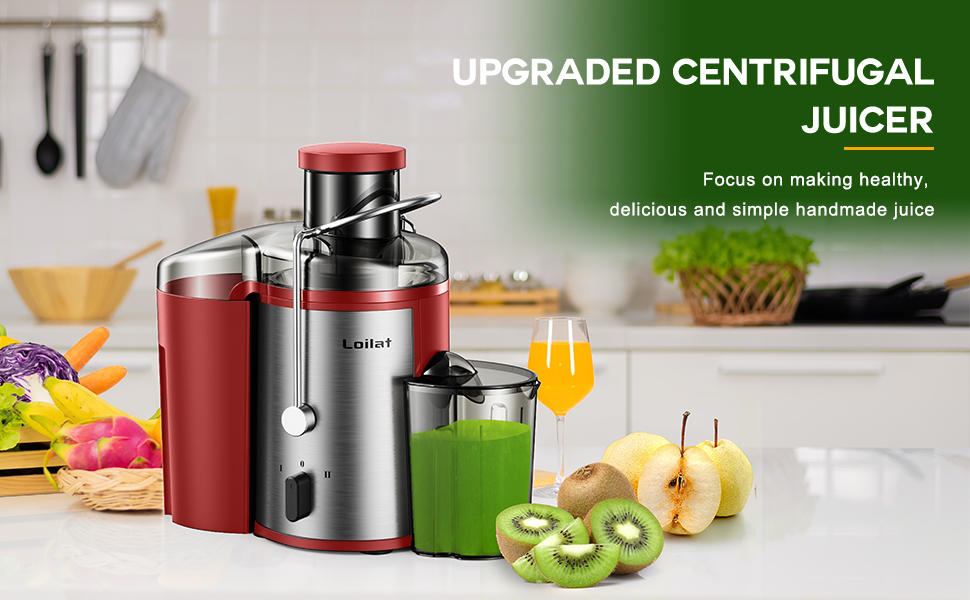 Juicer Machine, 500W Juicer with 3” Wide Mouth for Whole