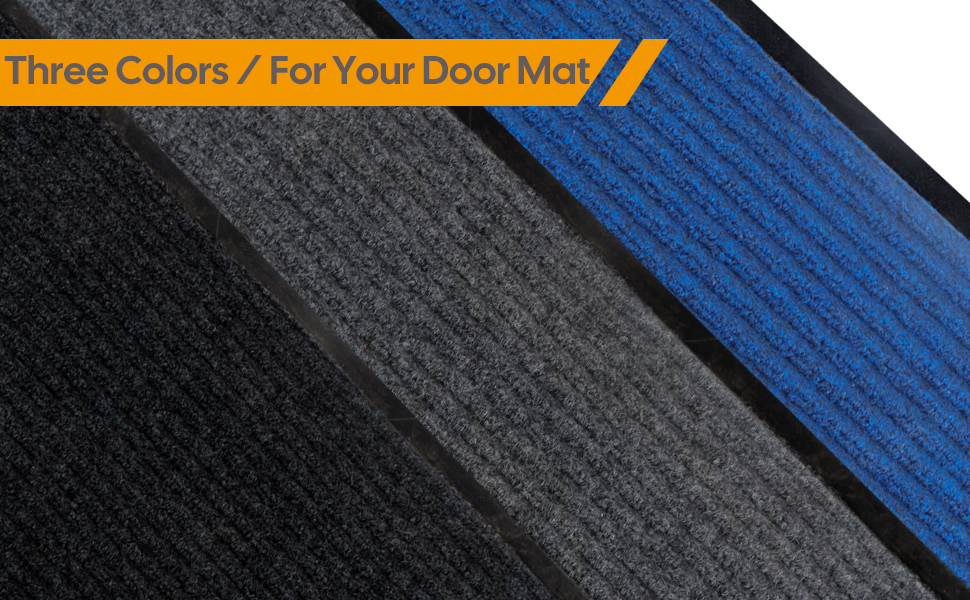 Vypart 2 Packs Front Door Mats,30 Inx 17 in,Stripe Ribbed