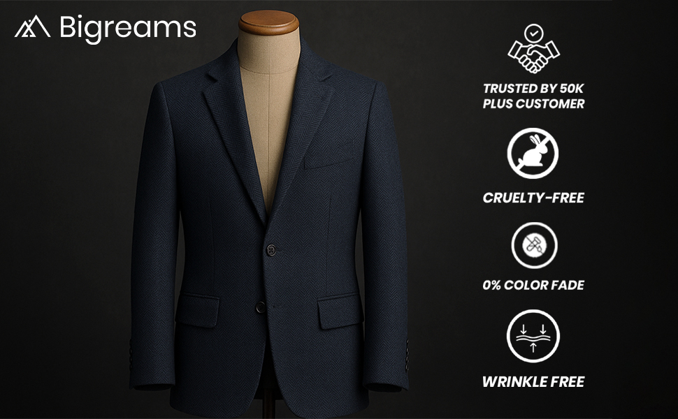 navy blue herringbone fabric