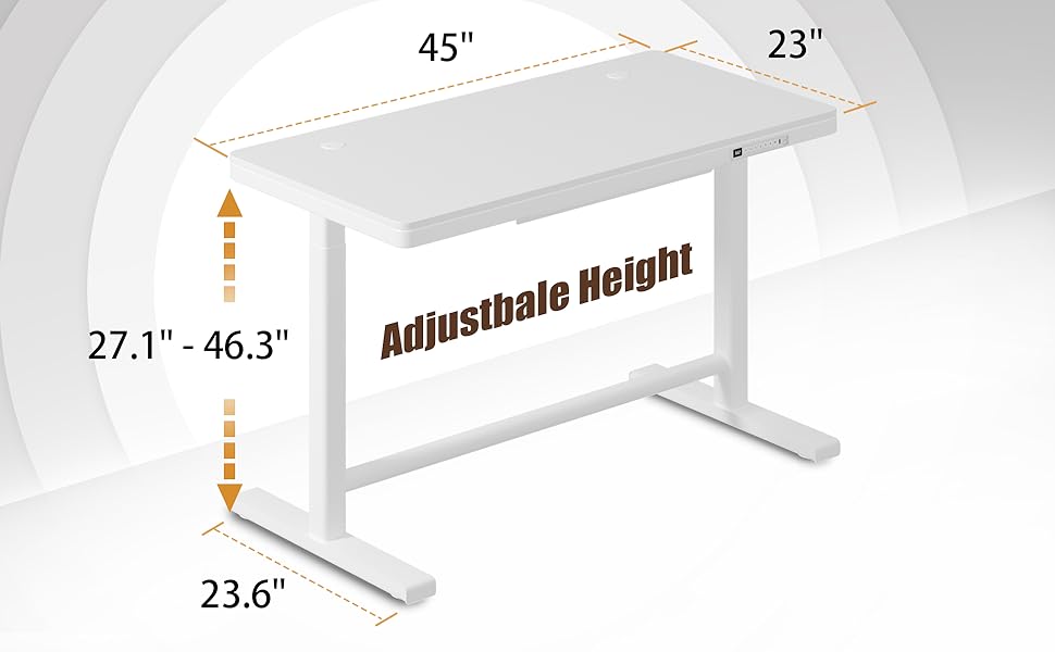 AITERMINAL Electric Standing Desk with Drawers, Height