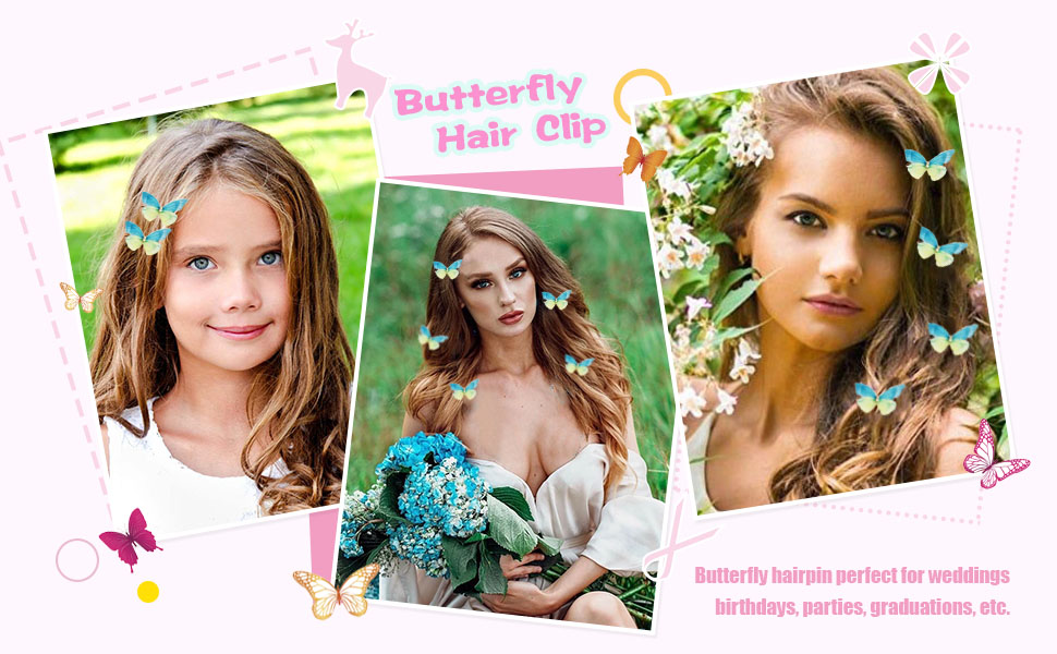 butterfly barrettes for girls