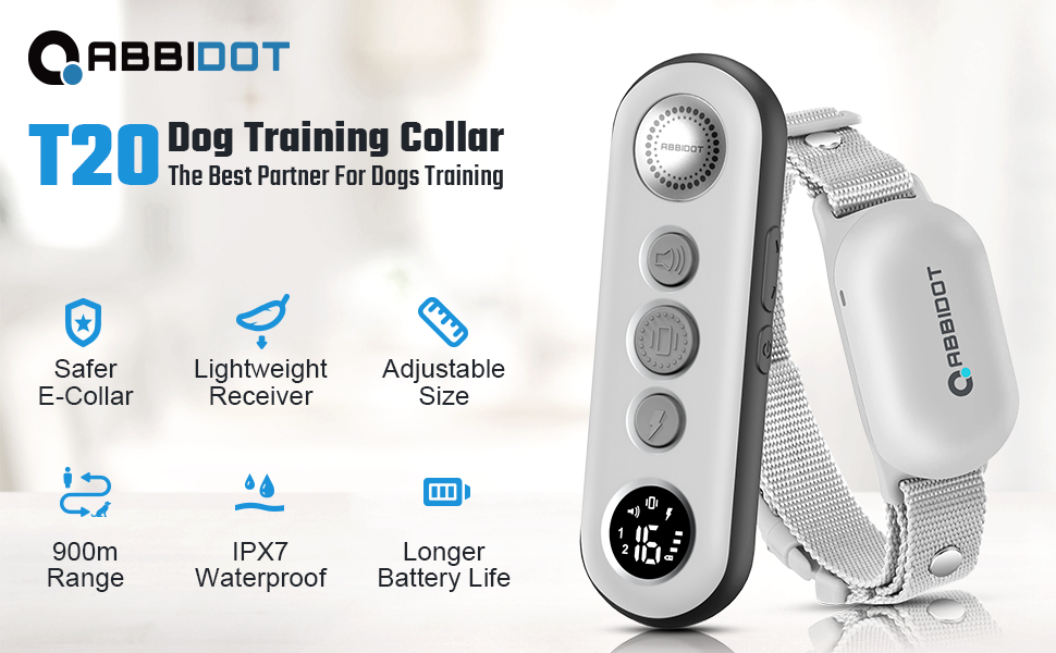 ABBIDOT Dog Training Collar with Remote (8120 lbs) 3000 Ft E Collar