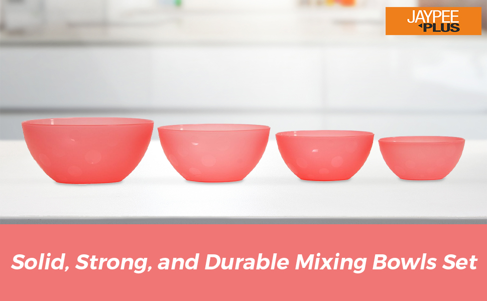 Buy Jaypee Plus, Mixing Bowl,Set of 4 (800+1200+2000+2800) ml Plastic