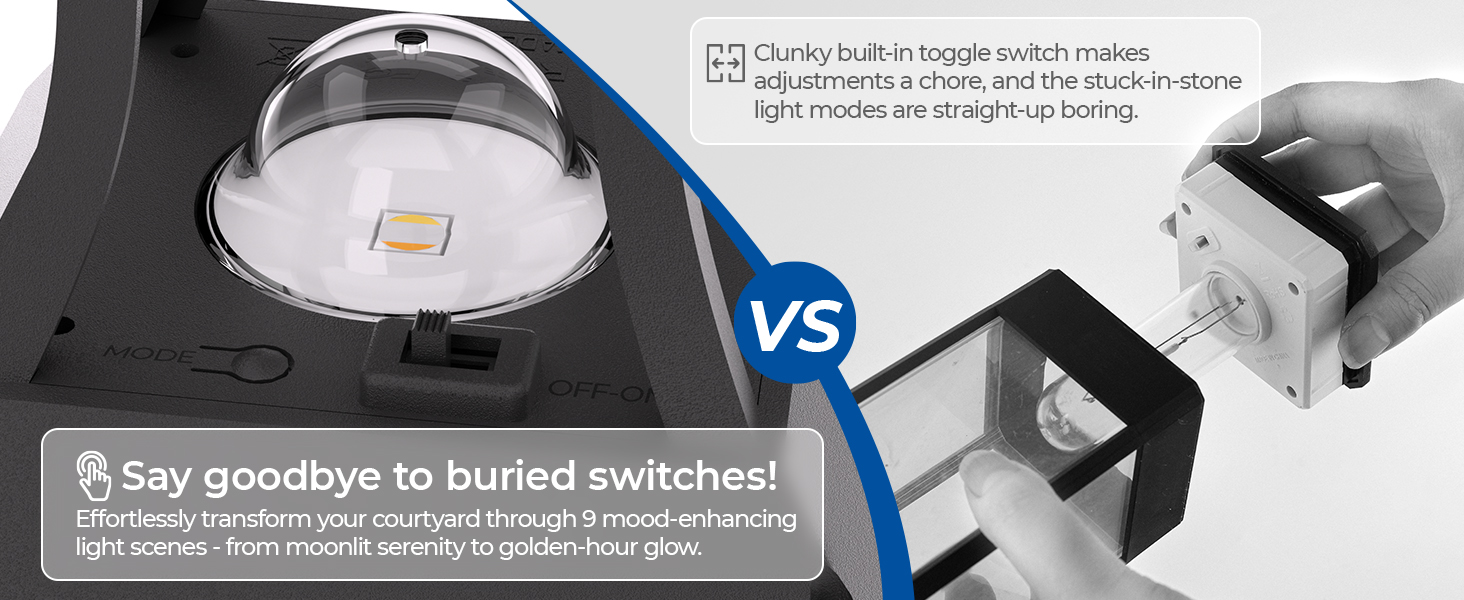 RGBCW outdoor solar powered lights