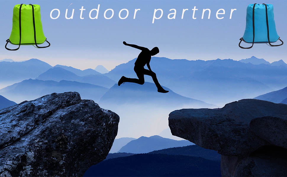 CAIHONG 100 Pack Drawstring Backpack Royal Blue Bulk