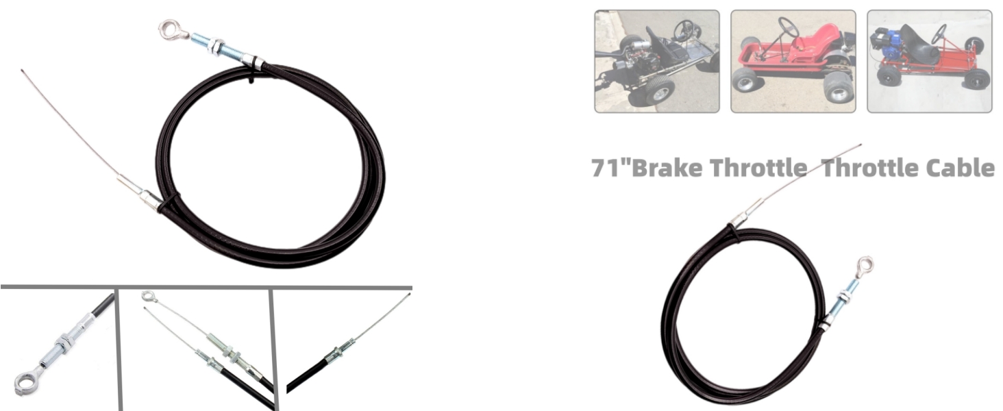 71" Throttle Cable for Go cart 212 throttle cable Kit Go