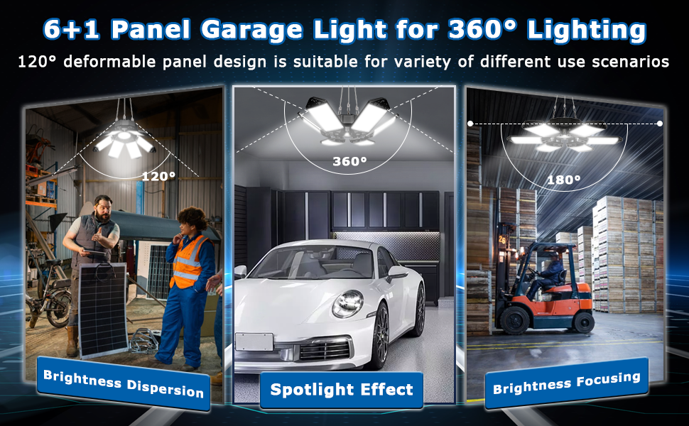 Plug in Garage Light 18500LM LED Shop Light,150W Garage Lights