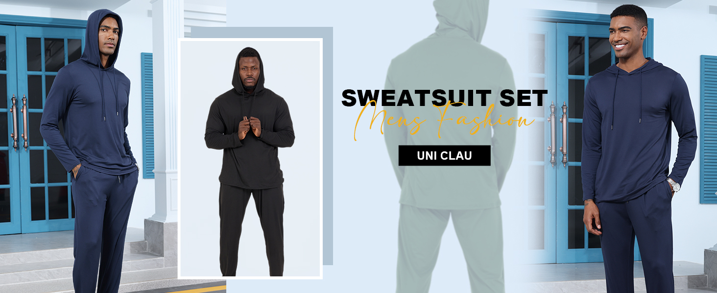 Mens Hoodie Sweatsuit Set