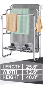 freestanding towel rack