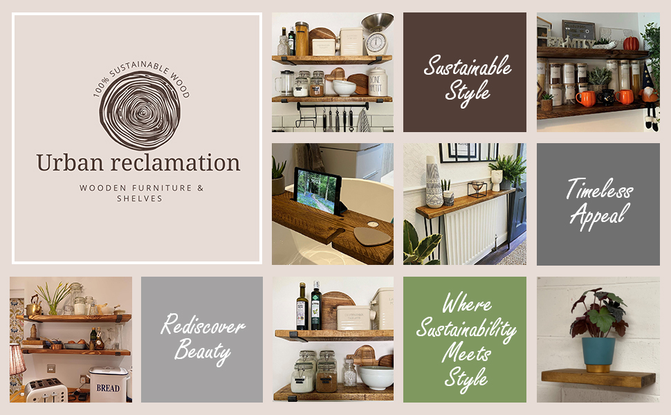 Rustic Solid Wood Shelves