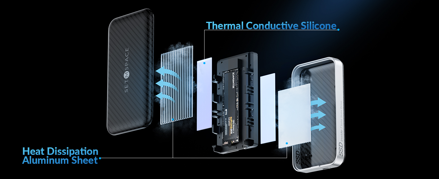 SETMSPACE External Hard Drive, External SSD 2TB, Portable