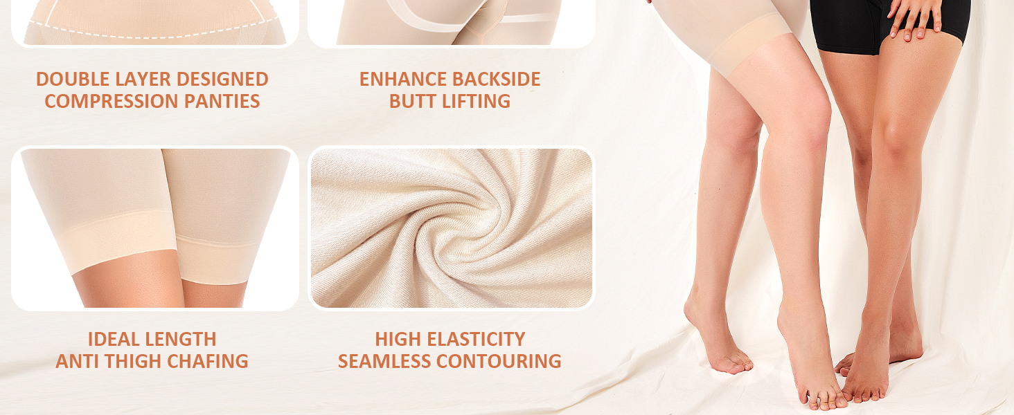 Tummy Control Shapewear Shorts for Women Seamless High Waist Body Shaper Panties Shaping Underwear