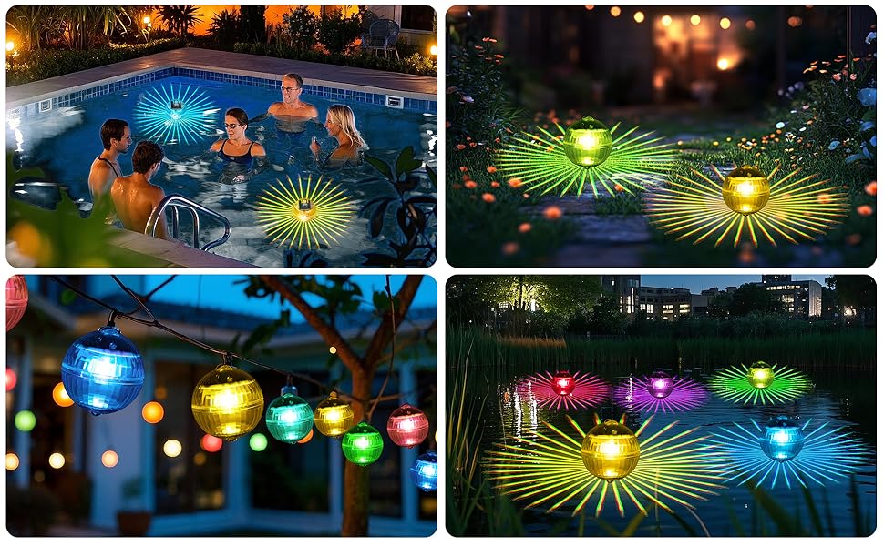 solar floating pool lights