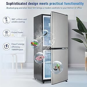 Amazon.com: Dual Zone Fridge with Freezer, 3.6 Cu.Ft Mini