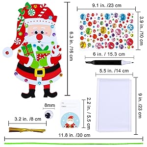 Christmas Santa ornaments craft kits