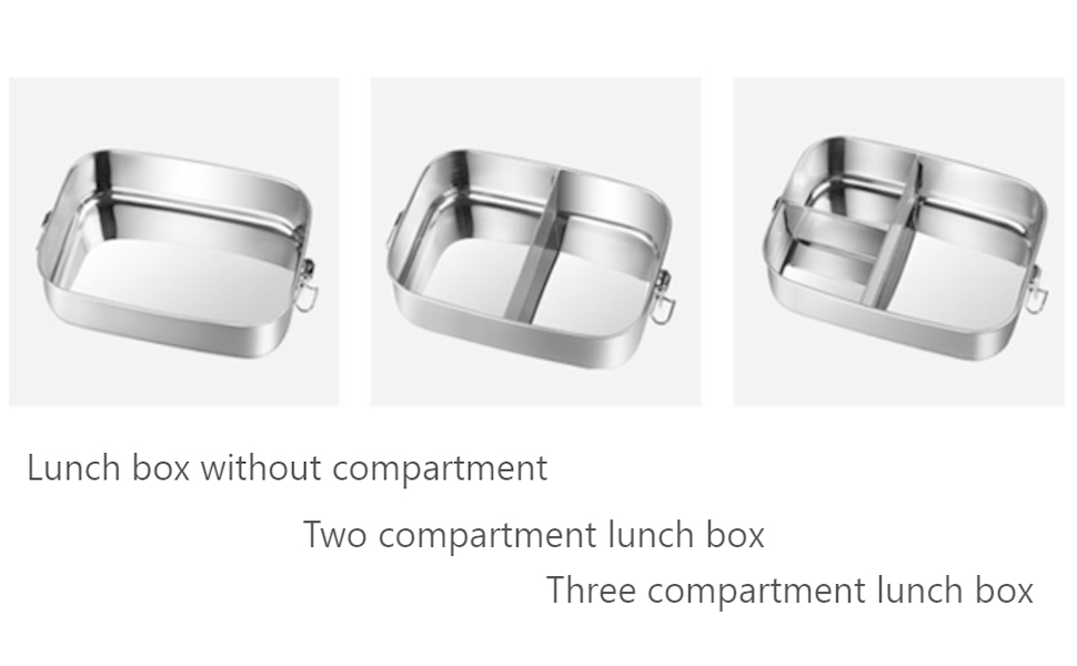 Tinaforld 1400ML Stainless Steel bento lunch box, Snacks