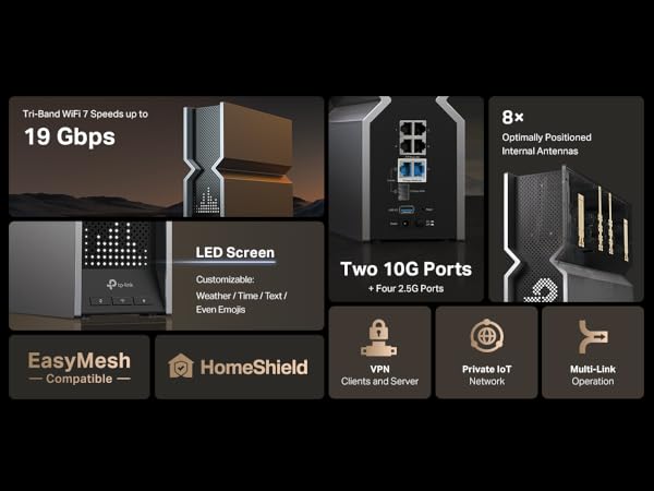 Yuiu！ tp-link BE19000 トライバンドWi-Fi 7 Archer BE805 | BE19000 トライバンドWi-Fi 7ルーター | TP-Link 日本