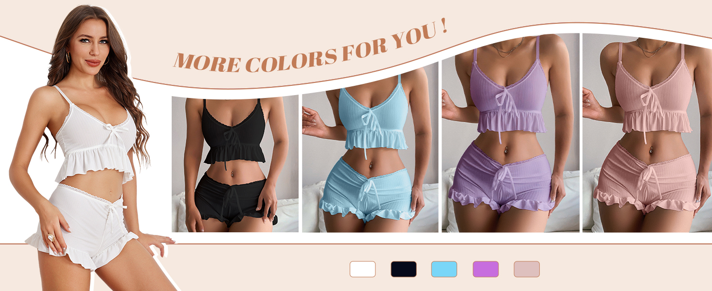 2 Piece Lingerie Set Pajama Sets