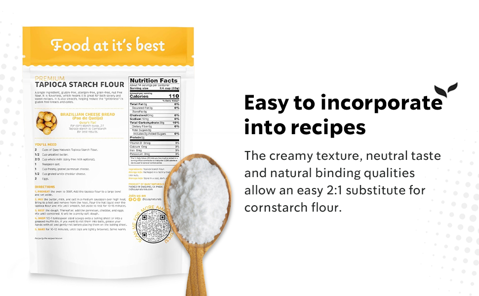 Tapioca Starch Flour Gluten Free, NonGMO Tapioca Flour