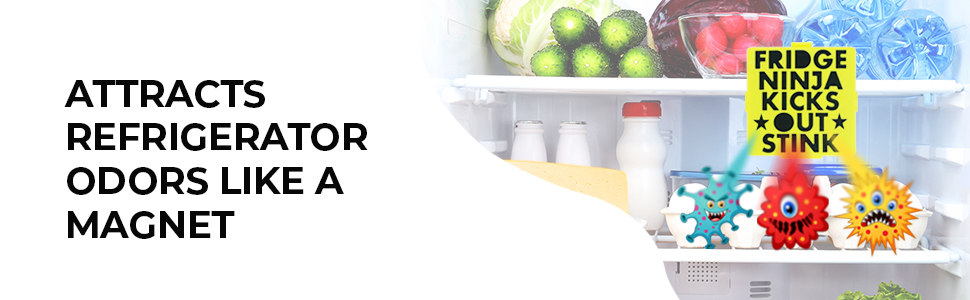 Absorb refrigerator, fridge, freezer, lunch box, cooler odors like a magnet