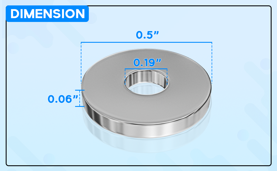 Backup POP Rivet Washers Aluminum Rivets for 3/16" Diameter, 300pcs