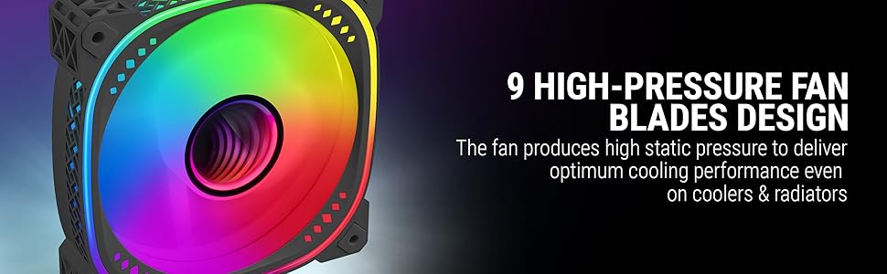 ant esports spectraflow argb case fan kit high pressure fan blades design