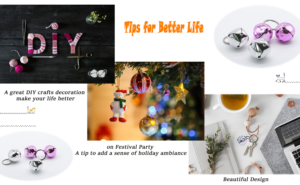 Large Dog Bells, Collar Loud Bells, Pet Tracker & Training, Handmade Metal(Silver) 11 Christmas