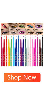 18 Colors Colored Retractable Gel Eyeliners Pencils Set
