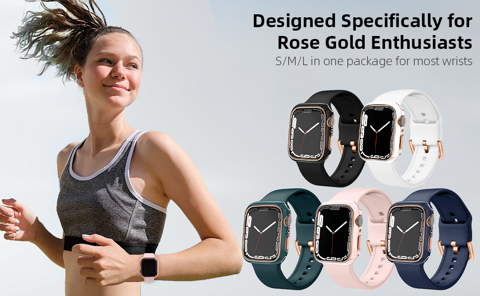 Apple Watch Band and Rose Gold Case