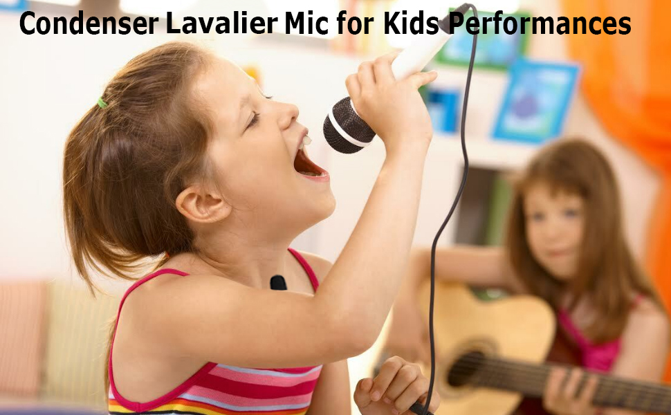 Condenser Lavalier Mic for Kids Performances