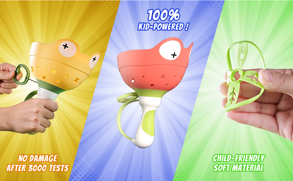 Outdoor Toys, Flying Disc Launcher Toy, 2 Disc Launchers