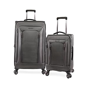 Amazon.com | Brookstone Luggage Elswood 2pc Softside Spinner