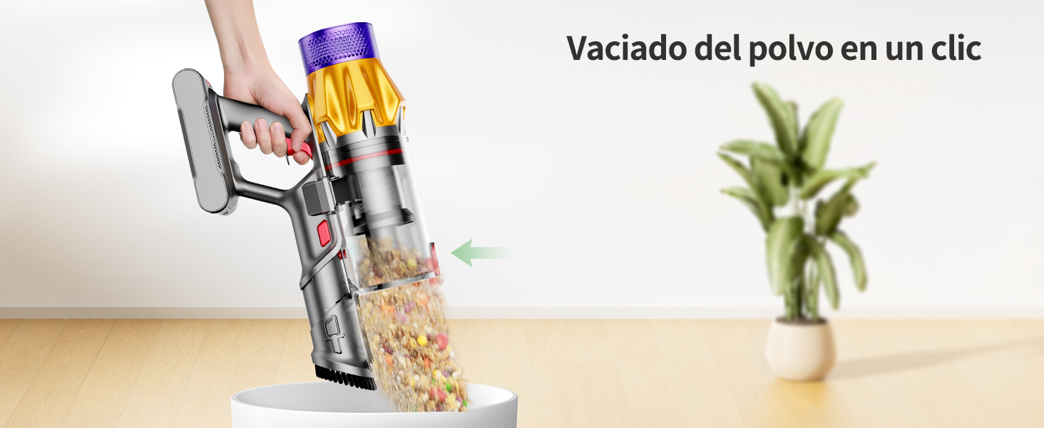 Eliminación del polvo con sólo pulsar un botón