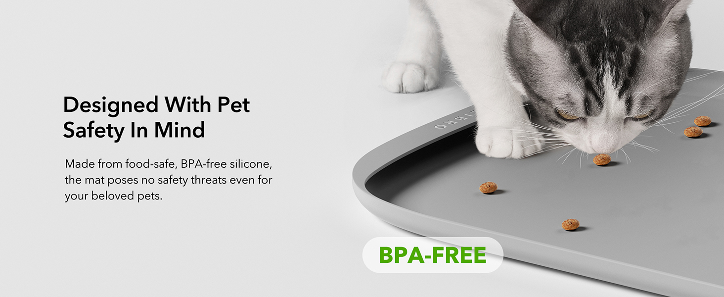 PETLIBRO Dog Food Mat, Safety Silicone Cat Food Mat for
