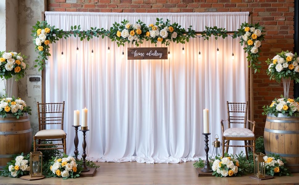 white backdrop curtain