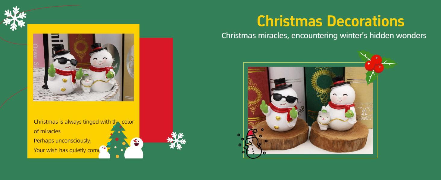 圣诞节中指摆件