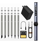 FNIRSI Soldering Iron Kit, DC/PD(96W/65W) Mini Digital Soldering Iron, 180-780℉ Fast Heating, 6 S...