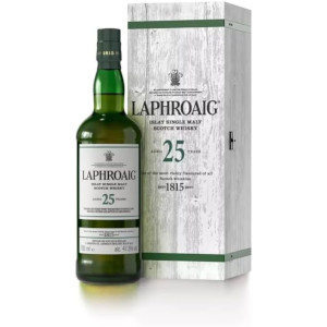 専用木箱付き　ラフロイグLAPHROAIG 25年シングルモルトウイスキー Auld River Whisky ウイスキー・オールドボトル・スコッチ